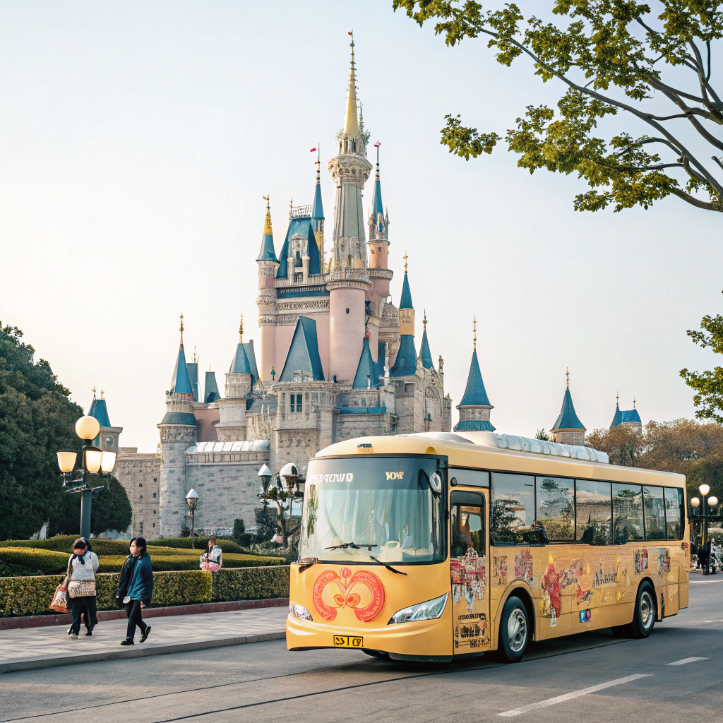 A bus in Tokyo Disneyland