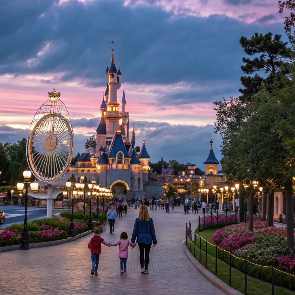 Picture of Disneyland Paris in the Night