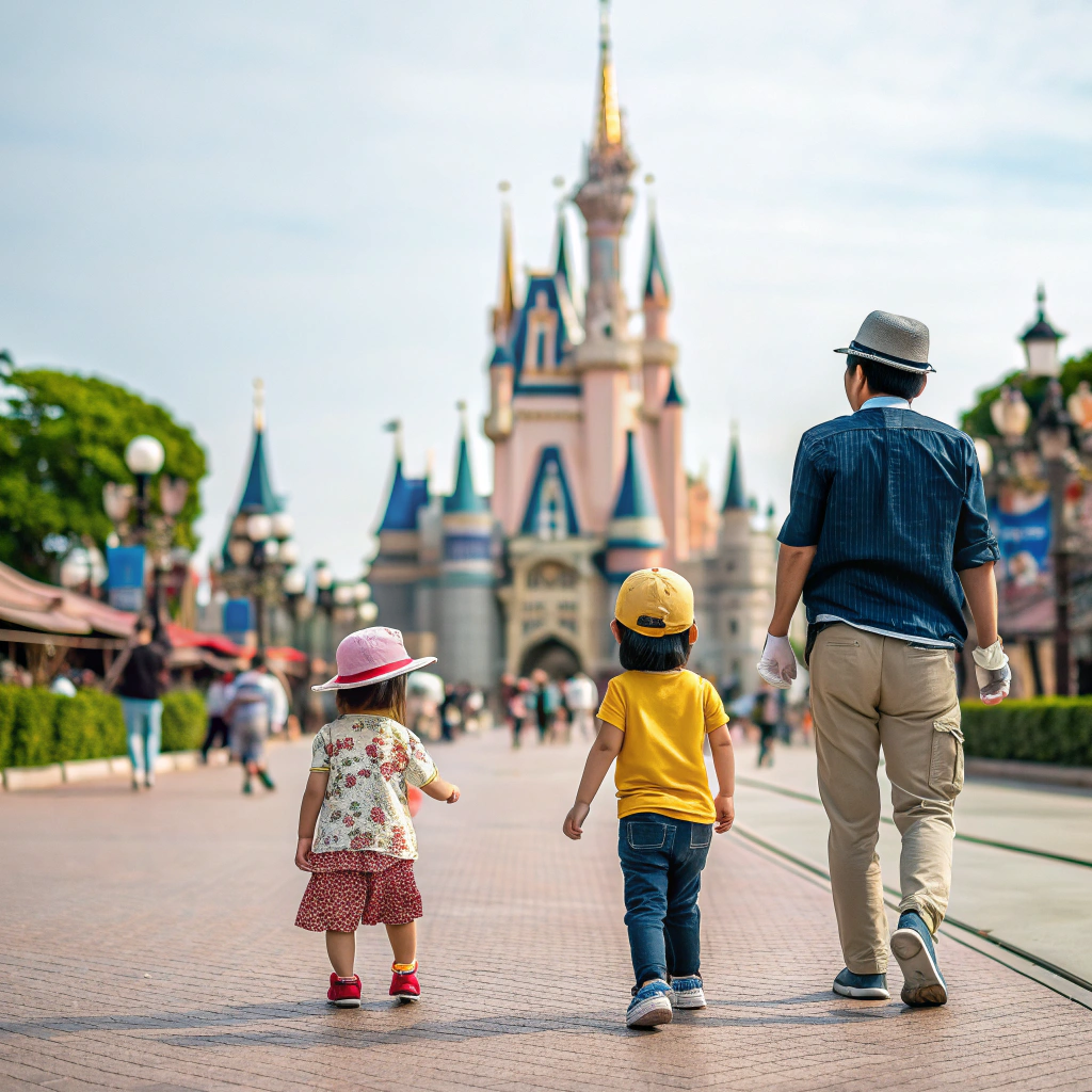 children in Disneyland Tokyo